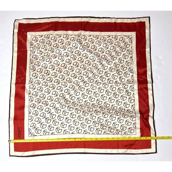 SM Kent Vintage 60s/70s Avon Presidents Club Western Branding Style Square Scarf - Picture 5 of 7